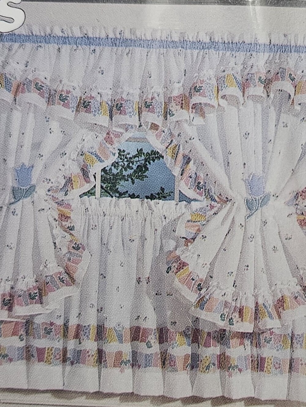 NWT Sealed Vintage Set Curtains Valance Grandmacore Patchwork Floral Cottagecore